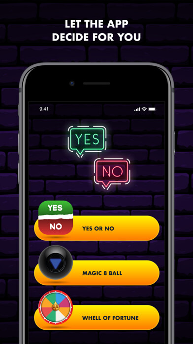 Emulate iPhone app Yes or No - Decision Helper using MyAndroid