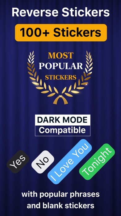 Emulate iPhone app Yes or No Reverse Stickers using MyAndroid