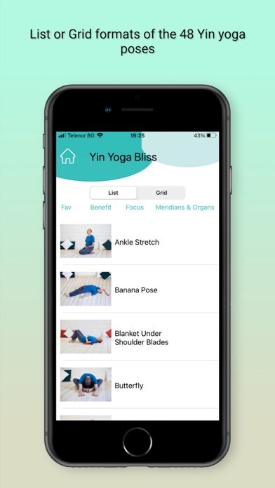 Emulate iPhone app Yin Yoga Bliss using MyAndroid
