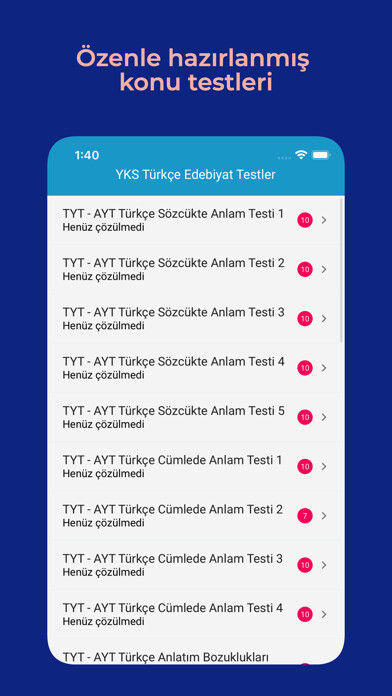 Emulate iPhone app YKS TYT AYT Türkçe Edebiyat using MyAndroid Emulate iPhone app YKS TYT AYT Türkçe Edebiyat using MyAndroid