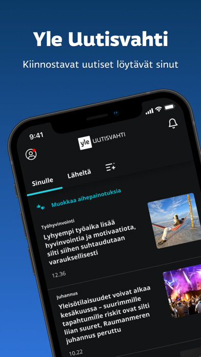 Emulate iPhone app Yle Uutisvahti using MyAndroid Emulate iPhone app Yle Uutisvahti using MyAndroid