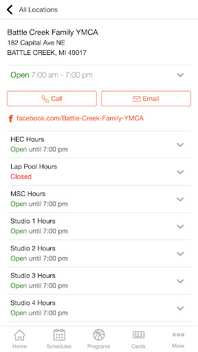 Emulate Android APK YMCA Center of Battle Creek