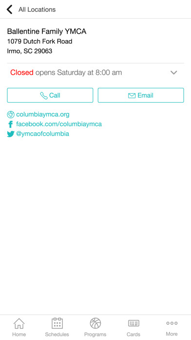 Emulate iPhone app YMCA of Columbia using MyAndroid Emulate iPhone app YMCA of Columbia using MyAndroid