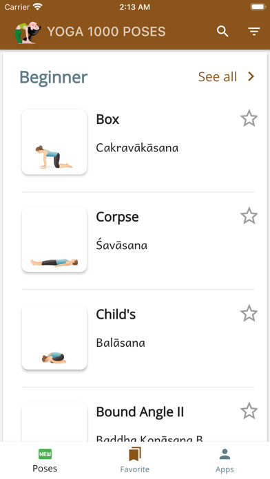 Emulate iPhone app Yoga 1000 Poses For Beginners using MyAndroid