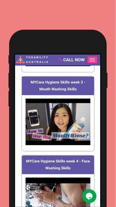 Emulate iPhone app Yogability Australia using MyAndroid