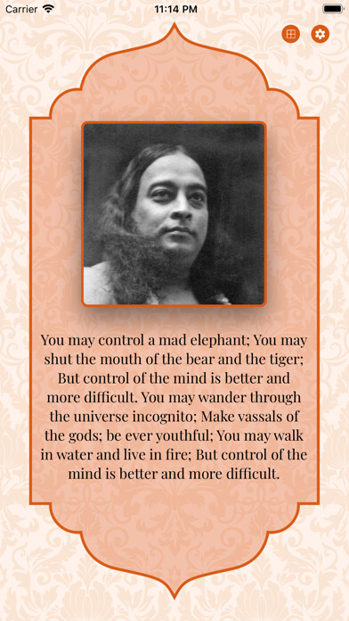 Emulate iPhone app Yogananda DailyWiseQuote using MyAndroid Emulate iPhone app Yogananda DailyWiseQuote using MyAndroid