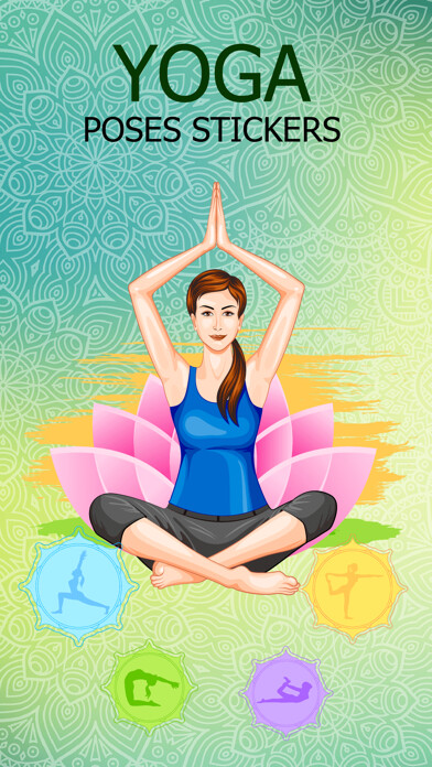 Emulate iPhone app Yoga Poses Stickers Pack using MyAndroid