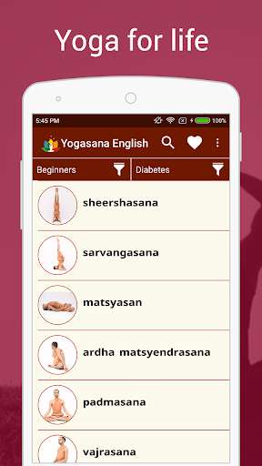 Run android online APK Yogasana in English from MyAndroid or emulate Yogasana in English using MyAndroid