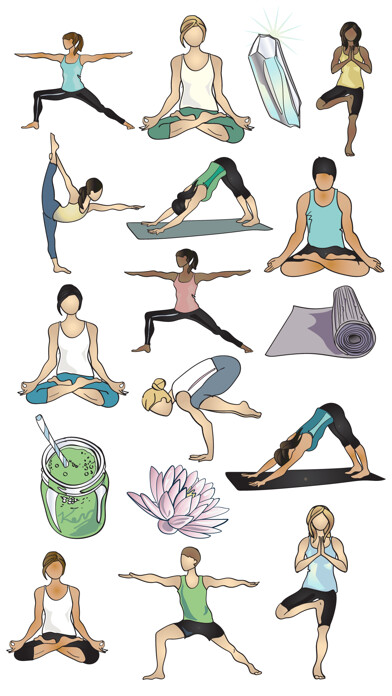 Emulate iPhone app Yoga Stickers Set using MyAndroid Emulate iPhone app Yoga Stickers Set using MyAndroid