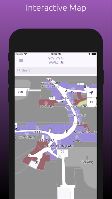Emulate iPhone app YOHO Map using MyAndroid