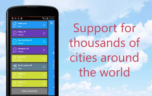 Emulate Android APK Yohoo Weather