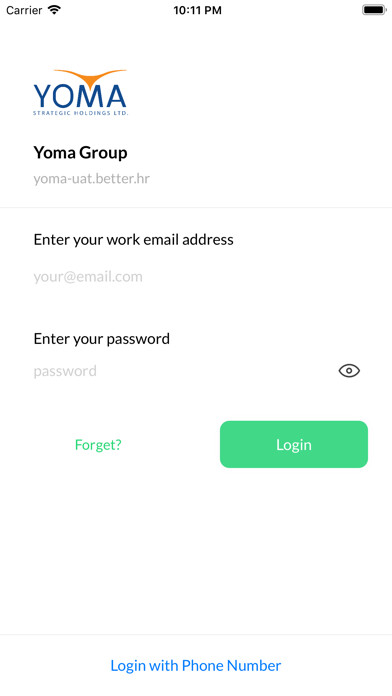 Emulate iPhone app Yoma Connect using MyAndroid