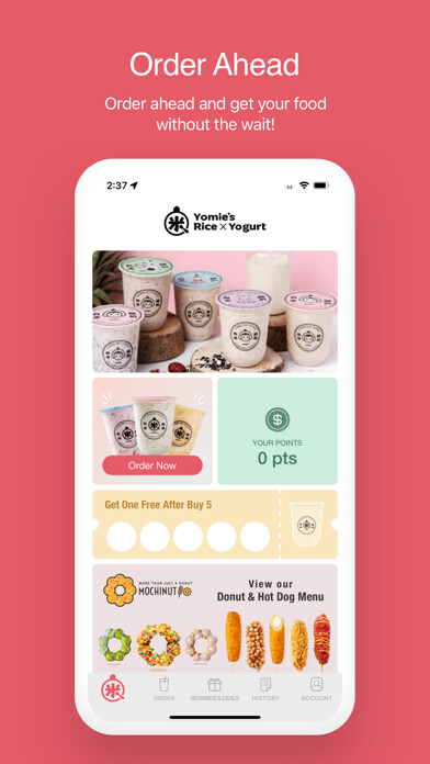 Emulate iPhone app Yomie’s Rice & Yogurt DMV using MyAndroid