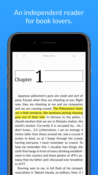 Emulate iPhone app Yomu EBook Reader using MyAndroid