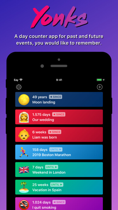Emulate iPhone app Yonks – Day Counter using MyAndroid Emulate iPhone app Yonks – Day Counter using MyAndroid