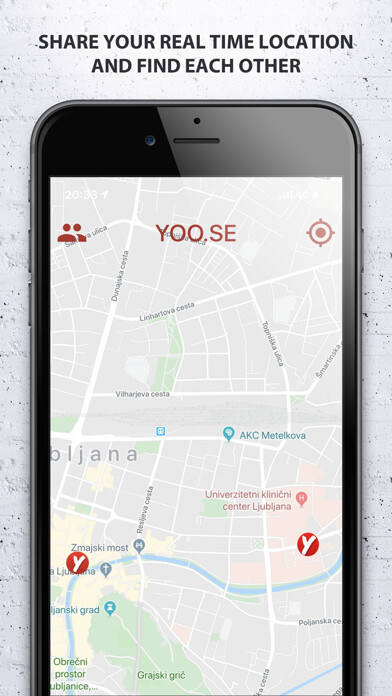 Emulate iPhone app YOO.SE People location using MyAndroid