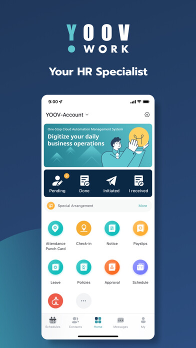 Emulate iPhone app YOOV WORK - Office HR Solution using MyAndroid Emulate iPhone app YOOV WORK - Office HR Solution using MyAndroid