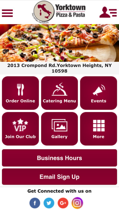 Emulate iPhone app Yorktown Pizza Pasta using MyAndroid Emulate iPhone app Yorktown Pizza Pasta using MyAndroid