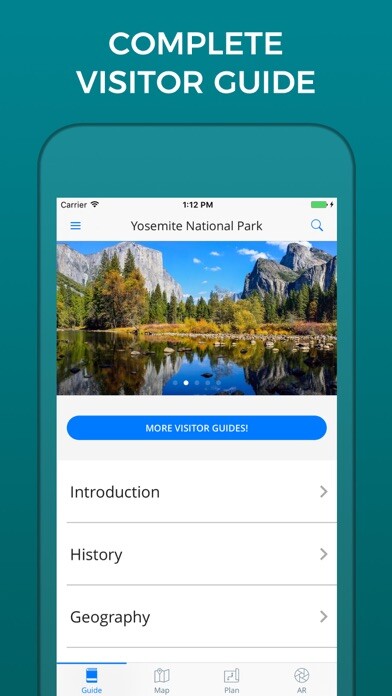 Emulate iPhone app Yosemite National Park Guide and Maps using MyAndroid