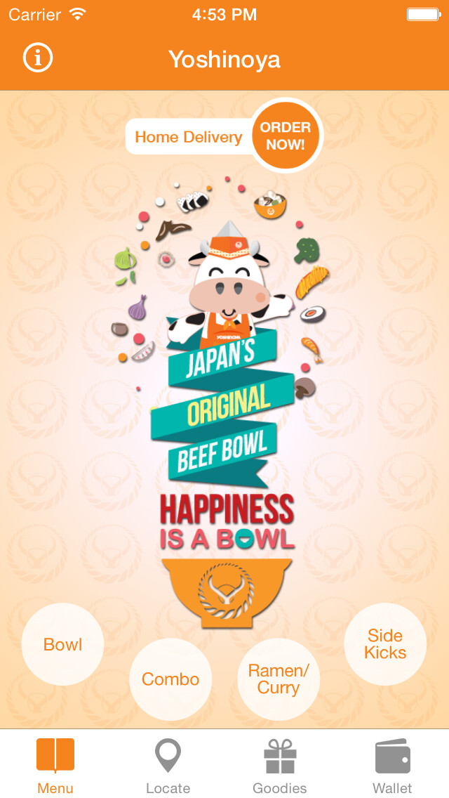 Emulate iPhone app Yoshinoya Sugoi using MyAndroid Emulate iPhone app Yoshinoya Sugoi using MyAndroid