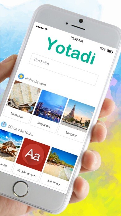 Emulate iPhone app Yotadi - Cẩm nang du lịch bụi using MyAndroid