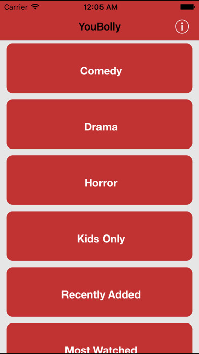 Emulate iPhone app YouBolly : Bollywood Movies using MyAndroid