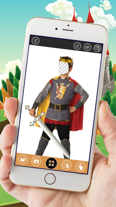 Emulate iPhone app Young Medieval Prince Photo Montage using MyAndroid