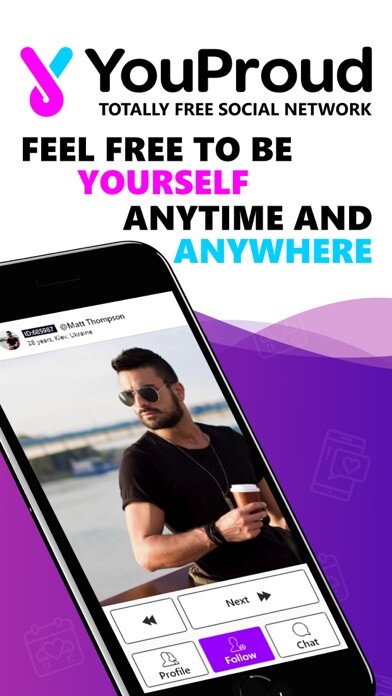Emulate iPhone app YouProud - LGBT platform. using MyAndroid