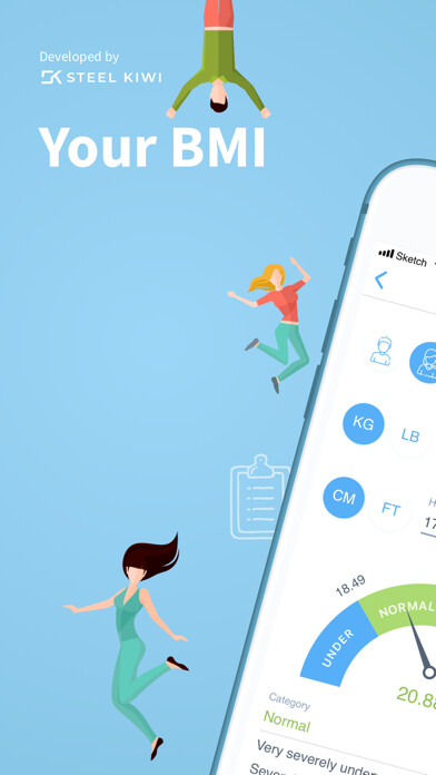 Emulate iPhone app Your BMI: Body Mass Index Calc using MyAndroid