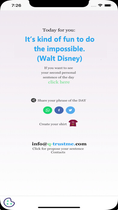 Emulate iPhone app Your Daily Quote, Day Aphorism using MyAndroid Emulate iPhone app Your Daily Quote, Day Aphorism using MyAndroid