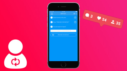 Emulate iPhone app Your Followers Repost Tool using MyAndroid