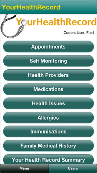 Emulate iPhone app YourHealthRecord Mobile using MyAndroid