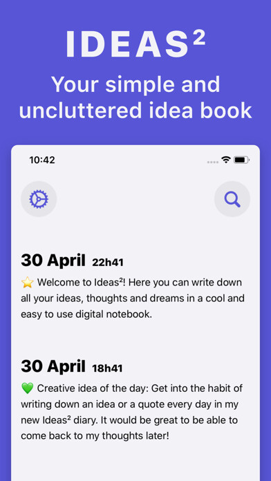 Emulate iPhone app Your Ideas² notebook - Diary using MyAndroid