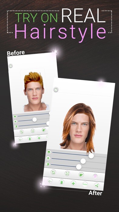 Emulate iPhone app Your Perfect Hairstyle for Men using MyAndroid