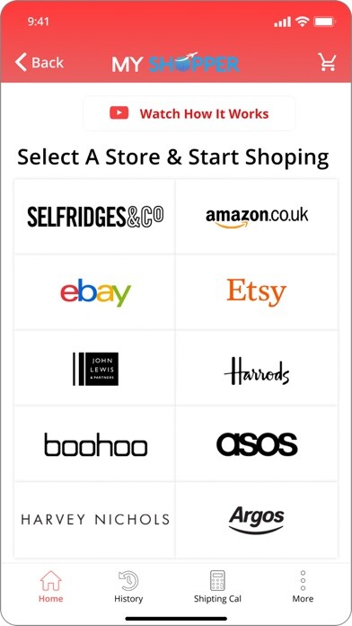 Emulate iPhone app Your Personal Shopper using MyAndroid