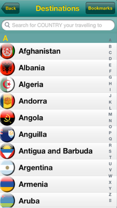 Emulate iPhone app Your Travel Health using MyAndroid