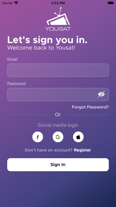 Emulate iPhone app YouSat TV using MyAndroid