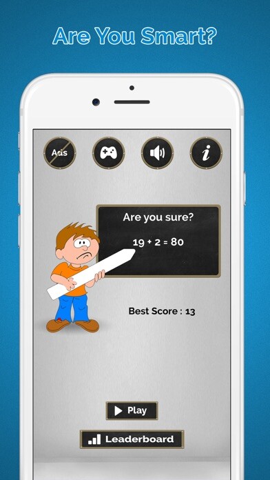 Emulate iPhone app YOU STUPID : peak math game using MyAndroid