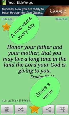 Emulate Android APK Youth Bible Verses  widget