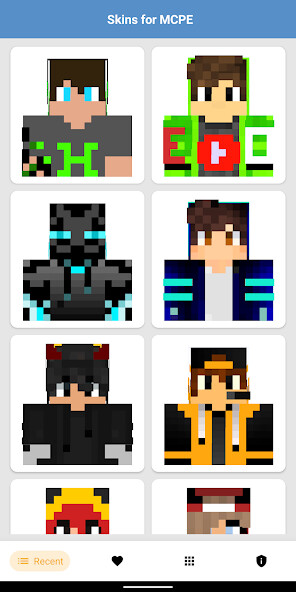Run android online APK YouTuber skins for Minecraft from MyAndroid or emulate YouTuber skins for Minecraft using MyAndroid