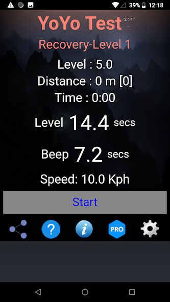 Run android online APK Yo-Yo Intermittent Test from MyAndroid or emulate Yo-Yo Intermittent Test using MyAndroid