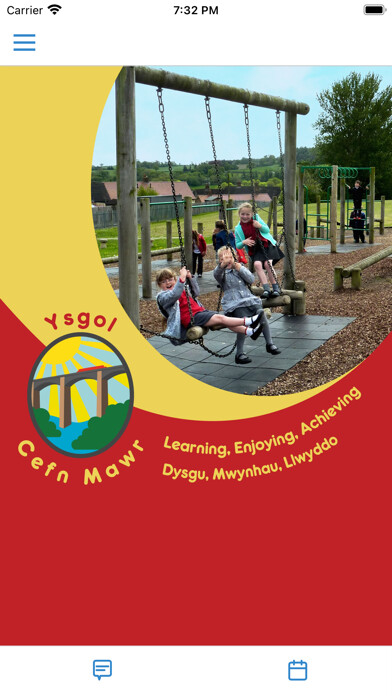 Emulate iPhone app Ysgol Cefn Mawr using MyAndroid