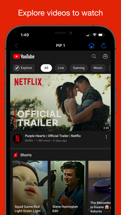 Emulate iPhone app YubePiP: PiP Video Player using MyAndroid