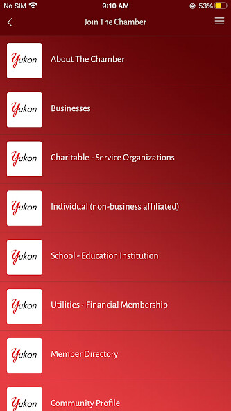 Emulate Yukon Chamber of Commerce from MyAndroid or run Yukon Chamber of Commerce using MyAndroid