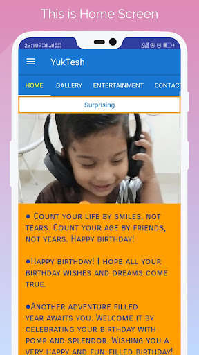 Run android online APK YukTesh - birthday special from MyAndroid or emulate YukTesh - birthday special using MyAndroid