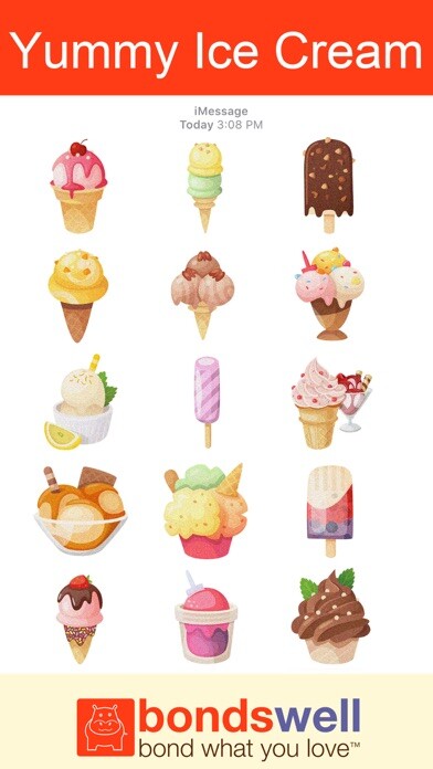 Emulate iPhone app Yummy Ice Cream - Glittered using MyAndroid