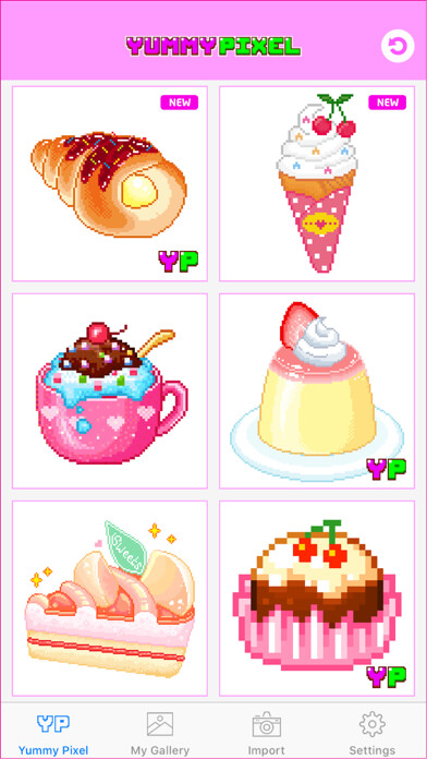 Emulate iPhone app Yummy Pixel - Color by Number using MyAndroid