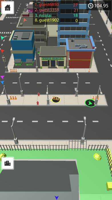 Emulate iPhone app yumy.io - hole game - eat city using MyAndroid