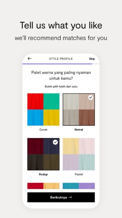 Emulate iPhone app Yuna - Fashion Matchmaker using MyAndroid
