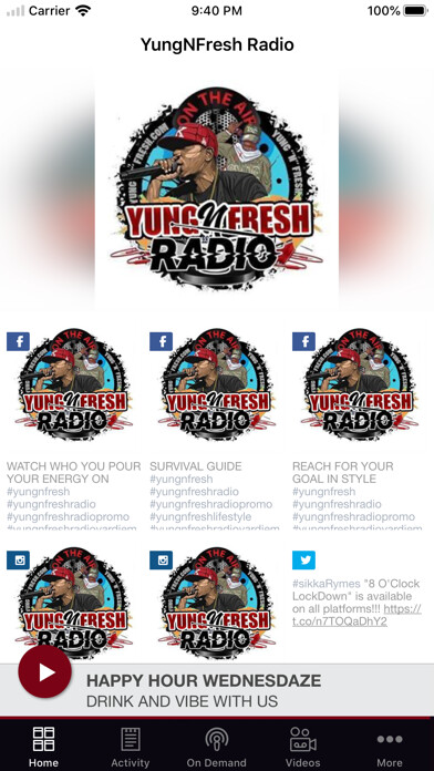 Emulate iPhone app YungNFresh Radio using MyAndroid Emulate iPhone app YungNFresh Radio using MyAndroid